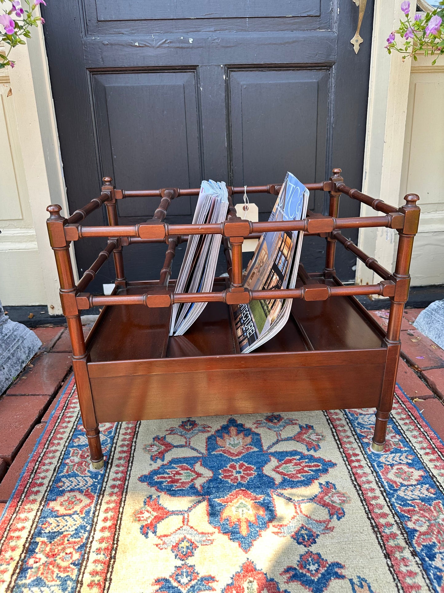 Large Mahogany Canterbury with Drawer