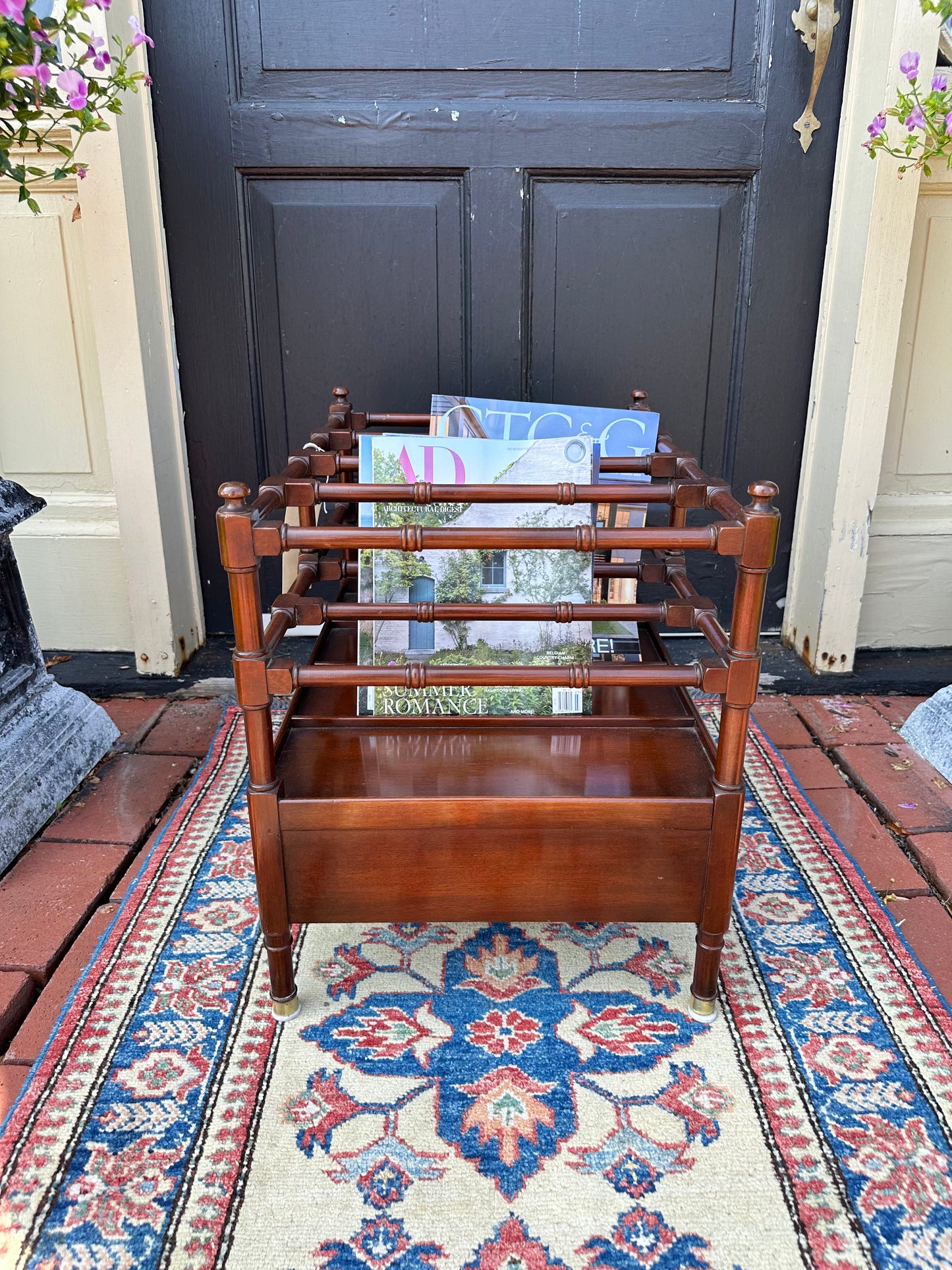 Large Mahogany Canterbury with Drawer