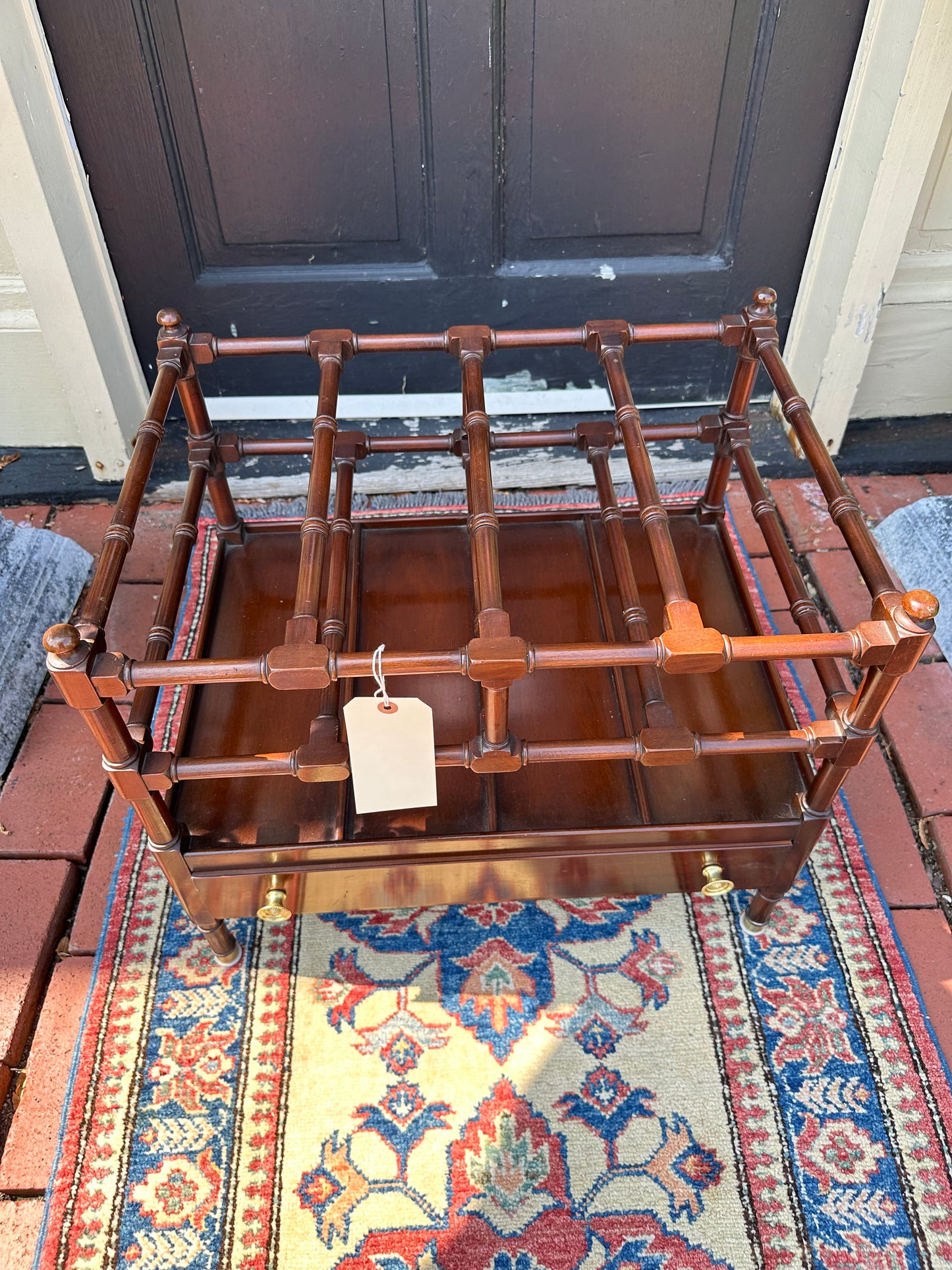 Large Mahogany Canterbury with Drawer