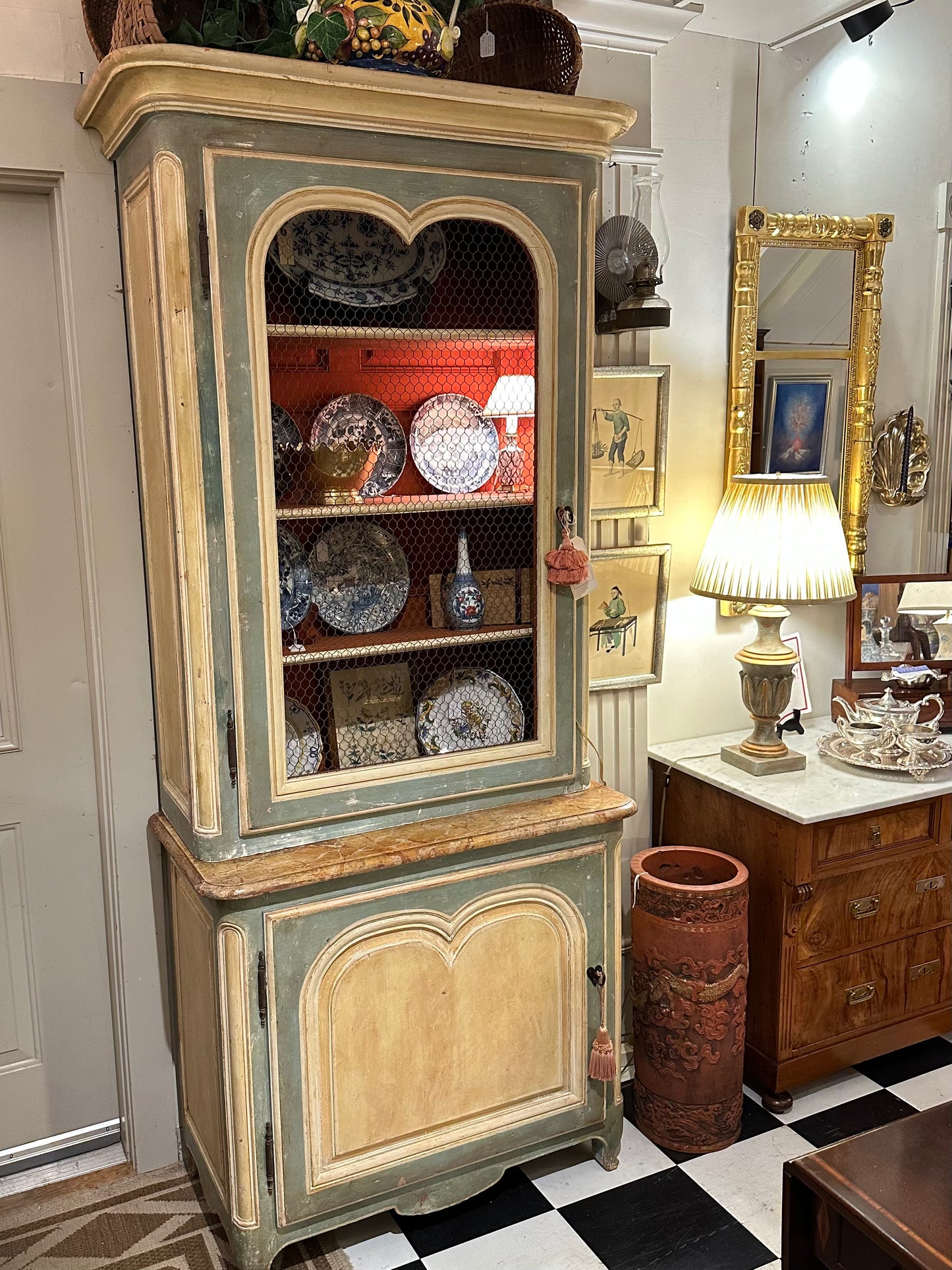 Antique French Painted Cupboard