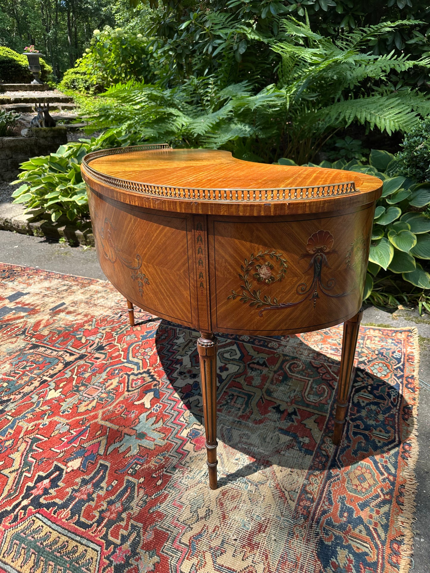Hand Painted Kidney Shape Desk