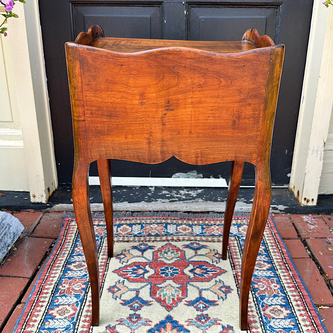 Antique Fruitwood French Open Side Table