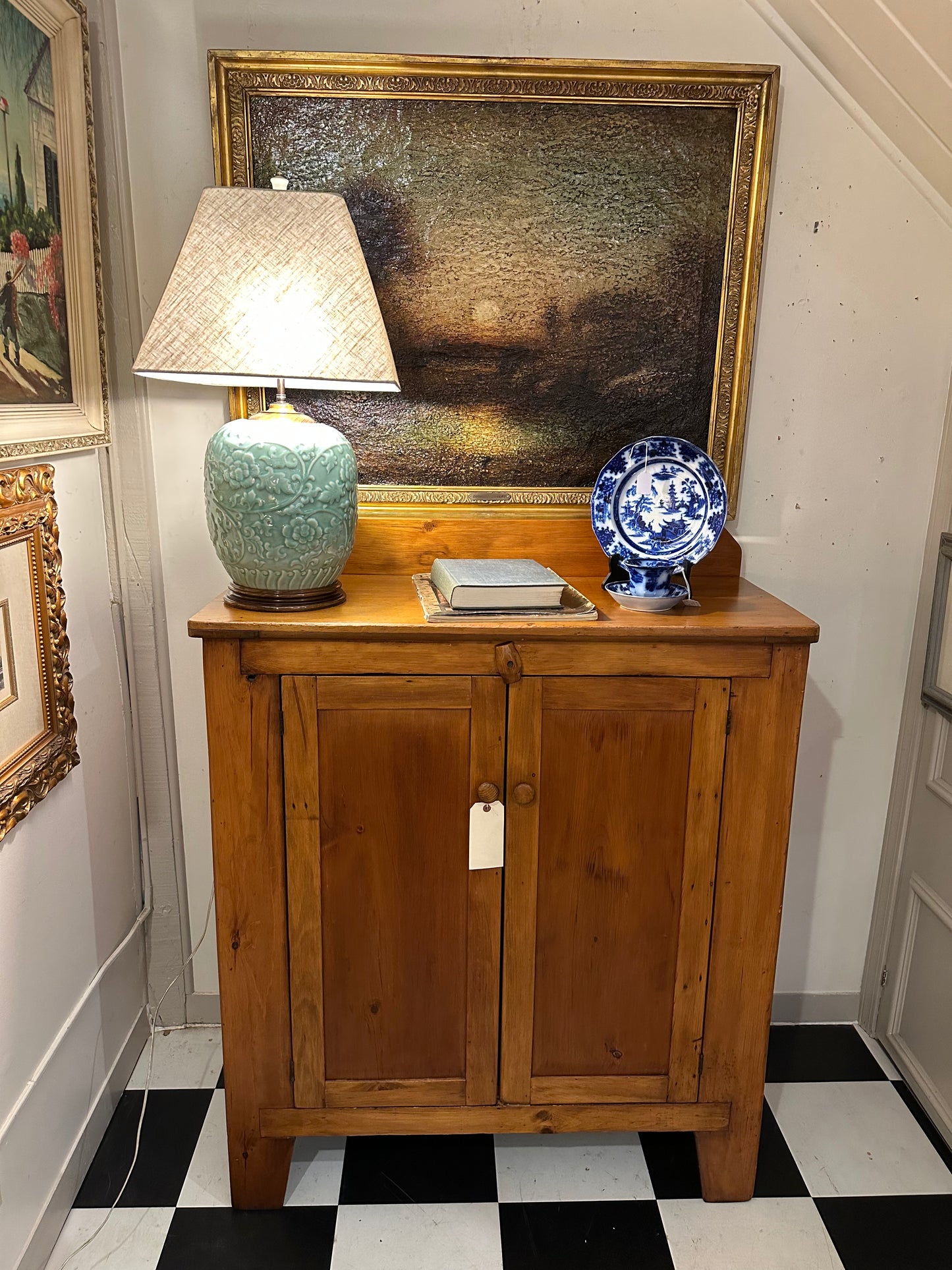 Antique Pine Two Door Jelly Cupboard c. 1850