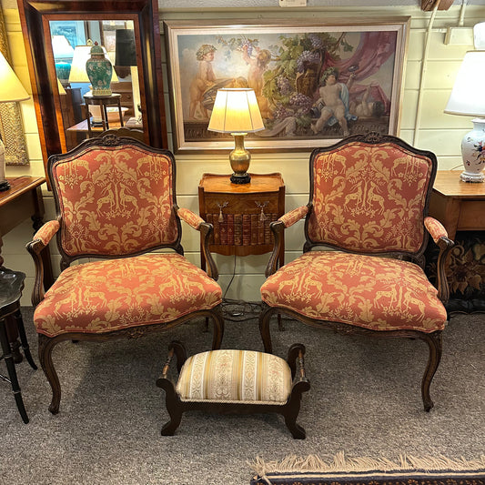 Pair of French Fauteuil Armchairs