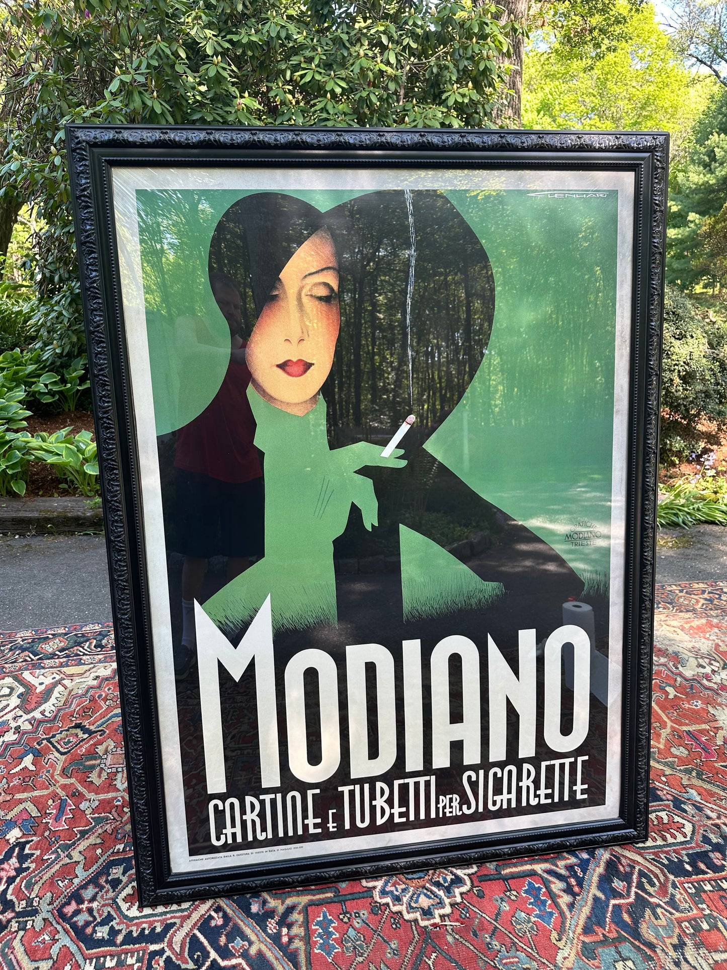 Large 1930’s Art Deco Style Modiano Adverising Poster