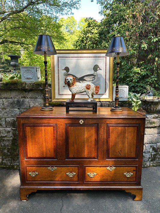 Antique English Oak George III Mule Chest