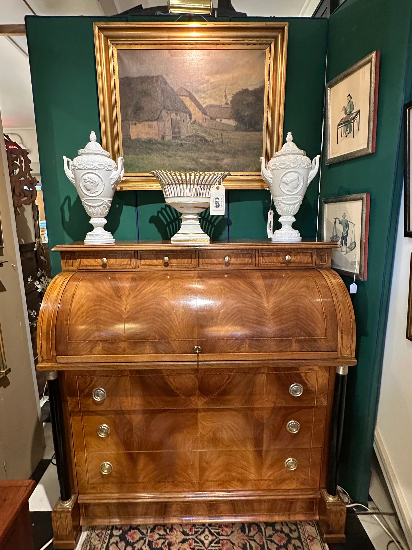 Handmade Italian Cylinder Desk