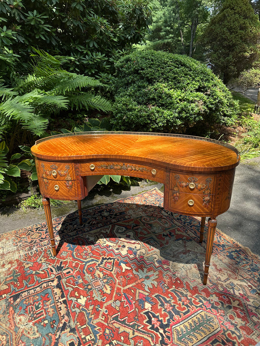 Hand Painted Kidney Shape Desk