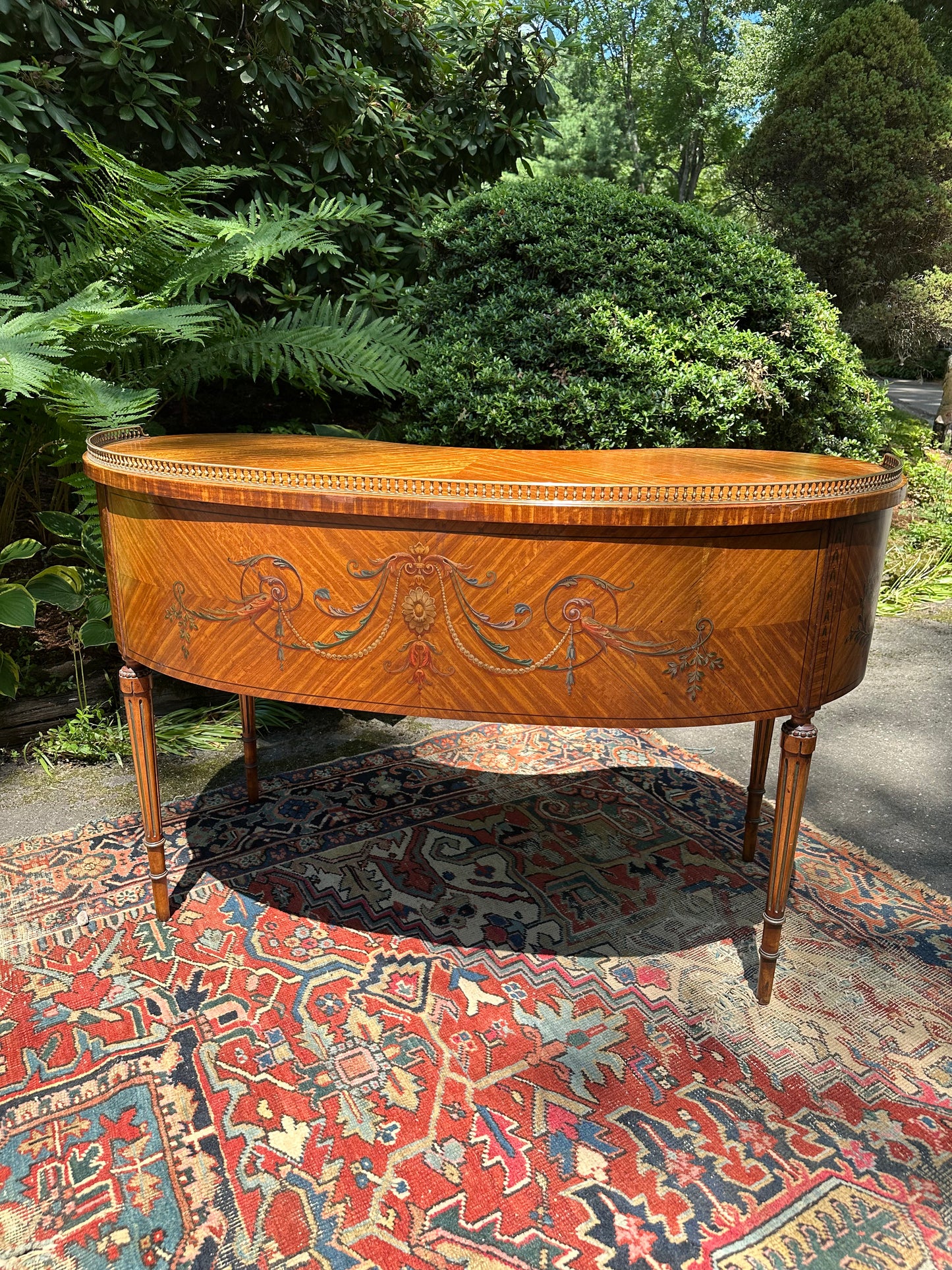 Hand Painted Kidney Shape Desk
