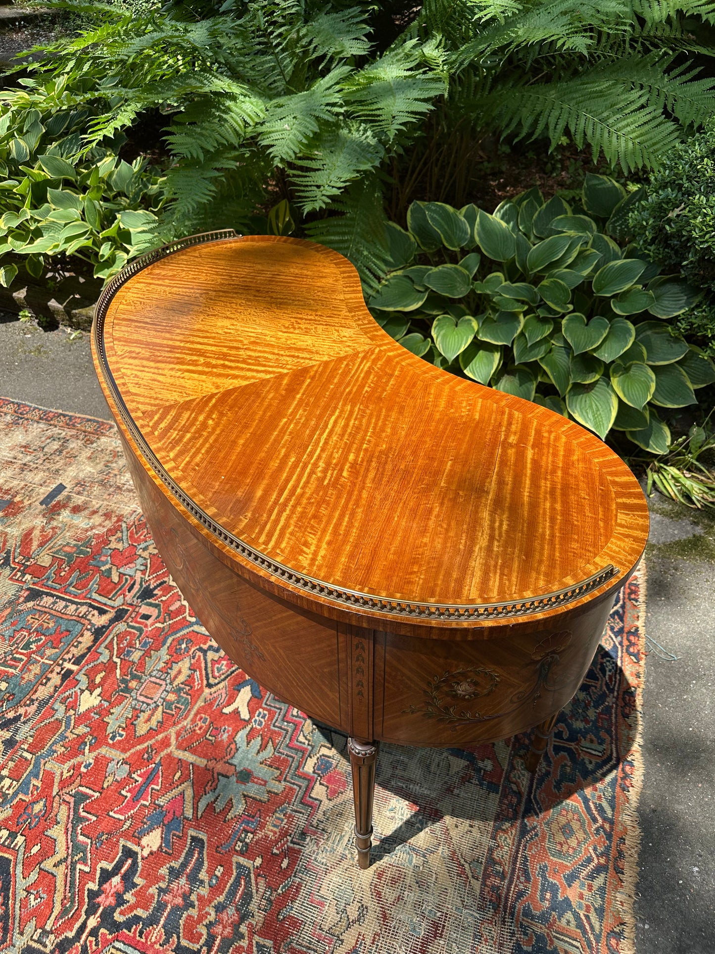 Hand Painted Kidney Shape Desk