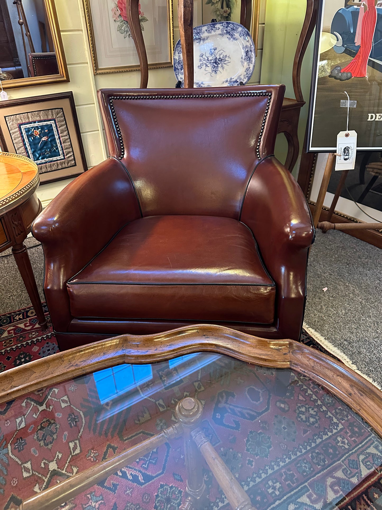 Pair of Beautiful Leather Club Chairs