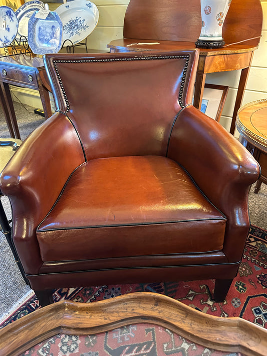 Pair of Beautiful Leather Club Chairs